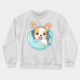 Dog in Egg Crewneck Sweatshirt